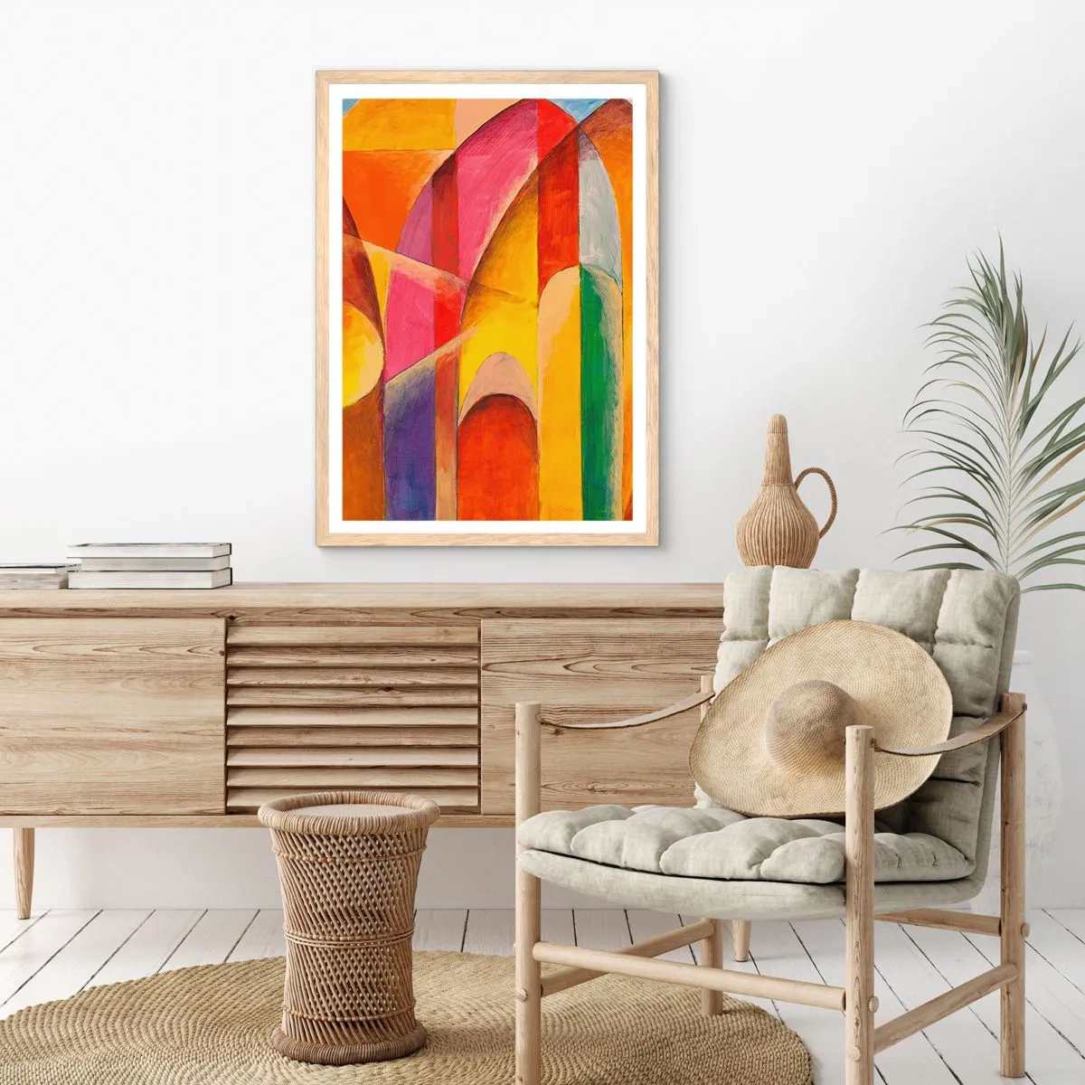 Pôster com moldura de carvalho claro - Catedral do Sol - 50x70 cm