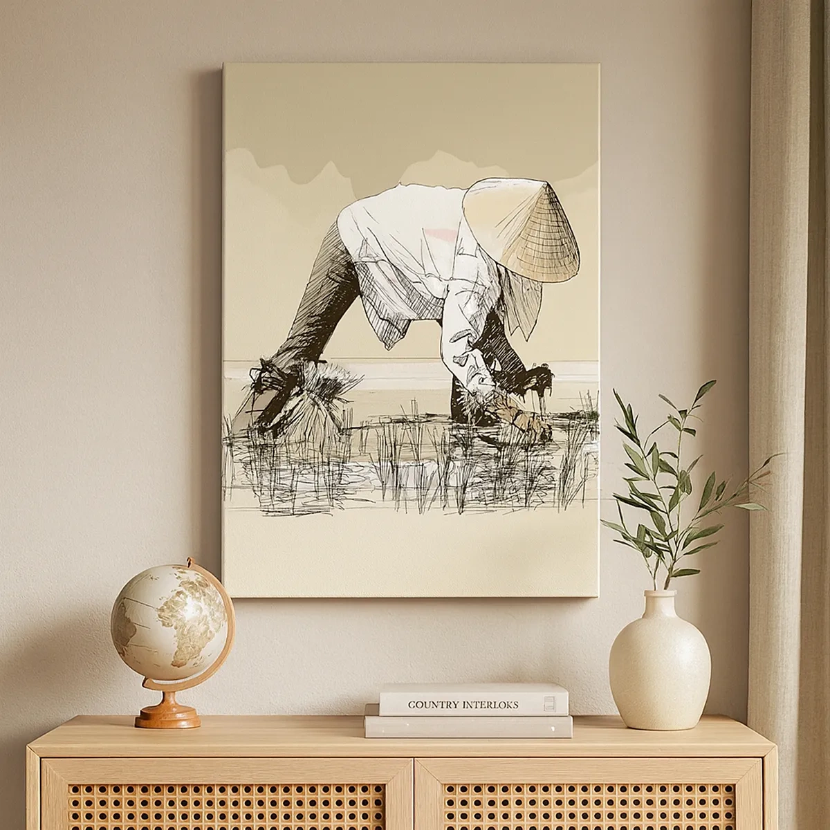 Quadro em tela - Boa colheita - 50x70 cm