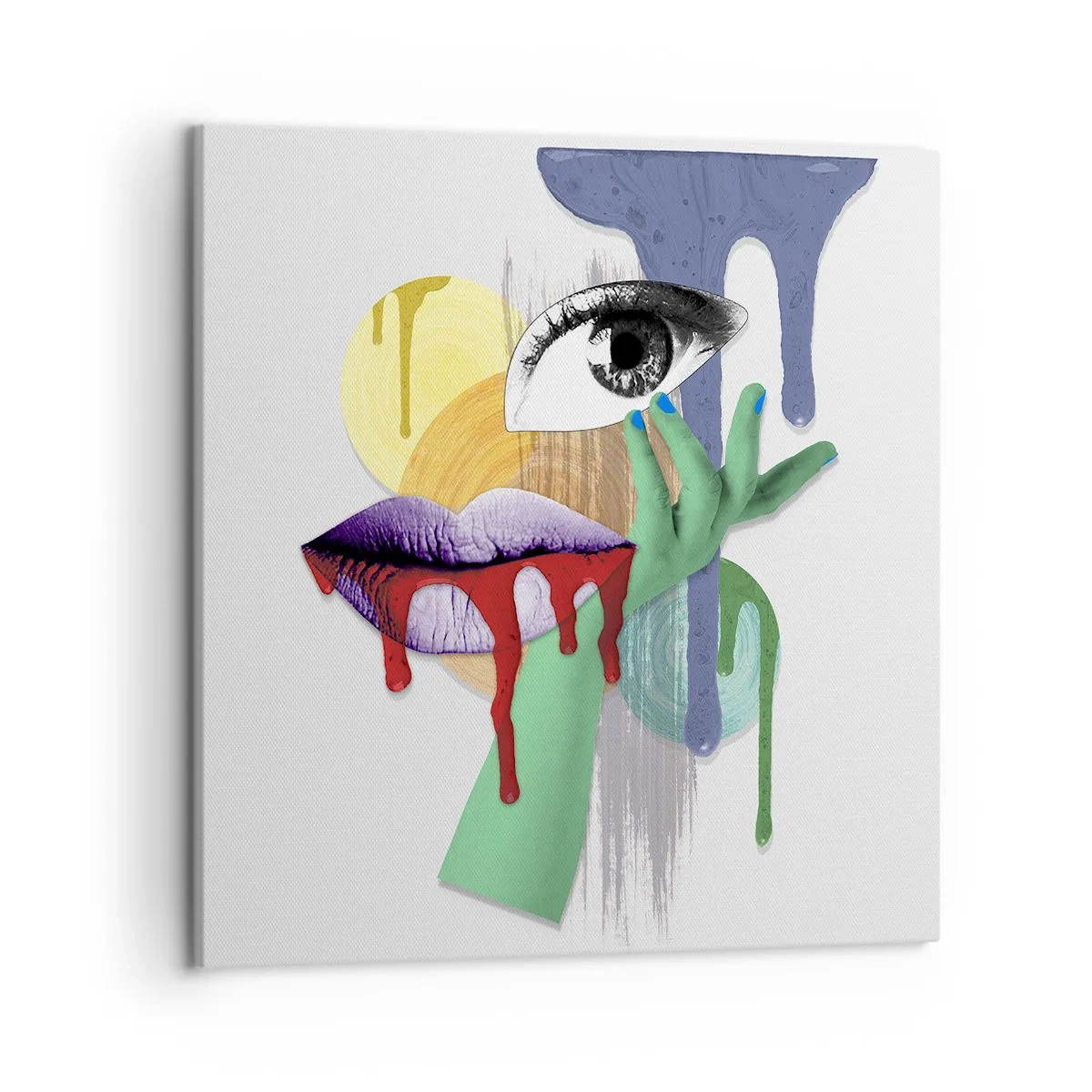 Quadro em tela - Retrato desconstruído - 50x50 cm