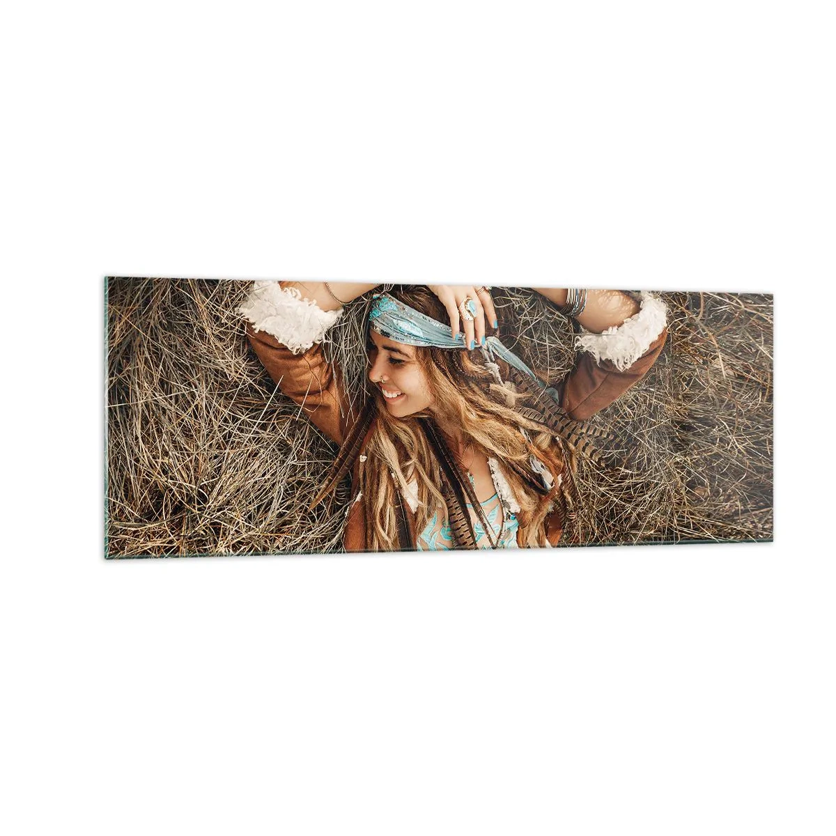 Quadro em vidro - A caminho do verão do amor - 140x50 cm