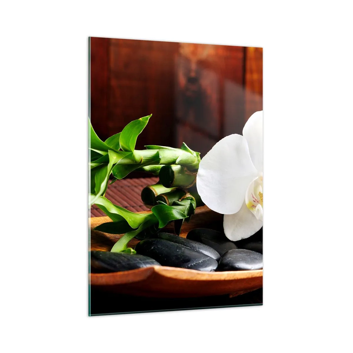 Quadro em vidro - Renda-se ao toque da natureza - 50x70 cm
