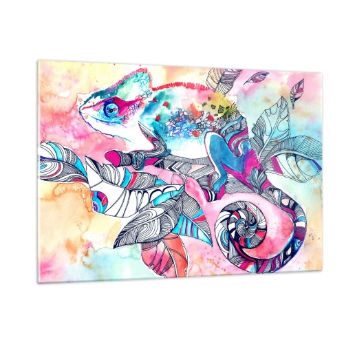 Quadro em vidro - Colorido como o nosso mundo - 120x80 cm