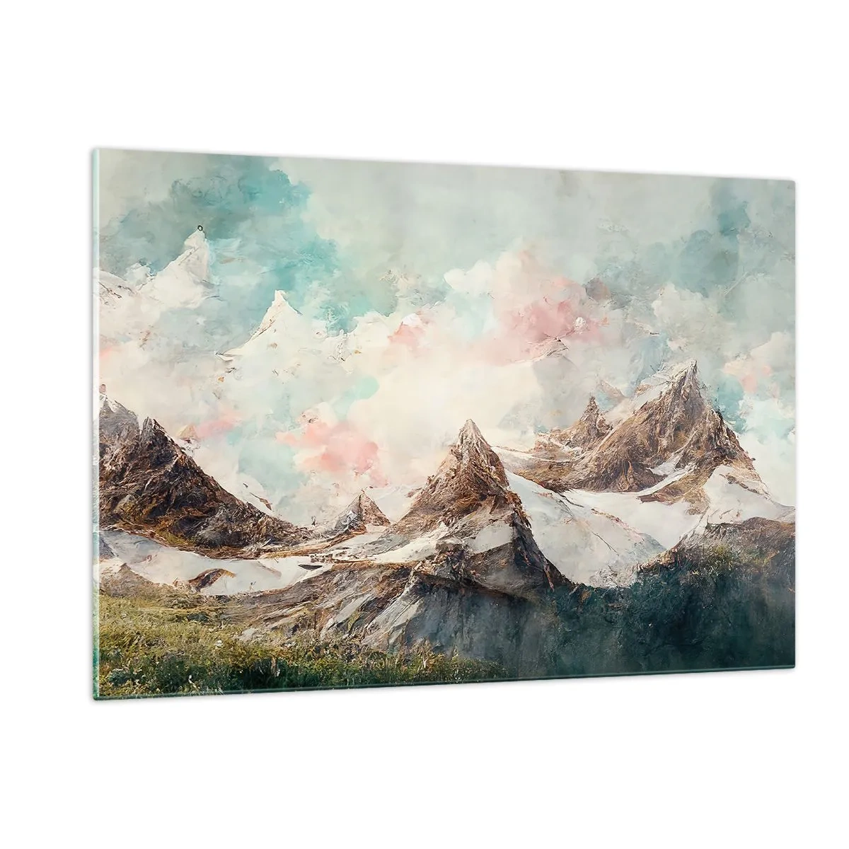 Quadro em vidro - Lâminas de rocha - 120x80 cm