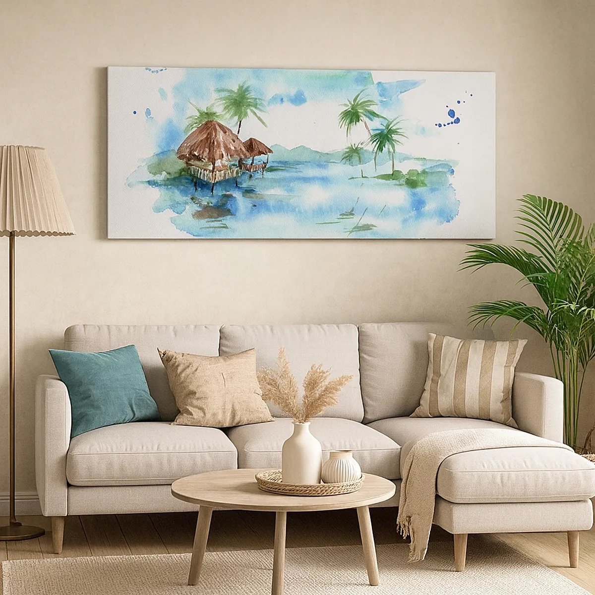 Quadro em tela - Algures no Pacífico - 30x30 cm