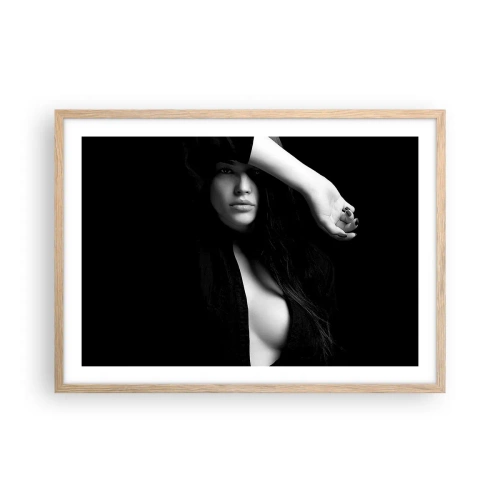 Pôster com moldura de carvalho claro - Escola de sedução - 70x50 cm