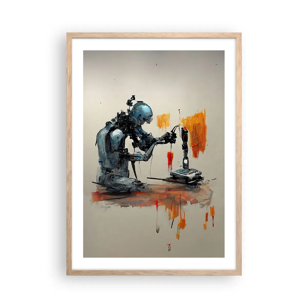 Pôster com moldura de carvalho claro - Já amanhã… - 50x70 cm