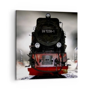 Quadro em tela - Fica de pé e ofega, arfa e assopra - 60x60 cm