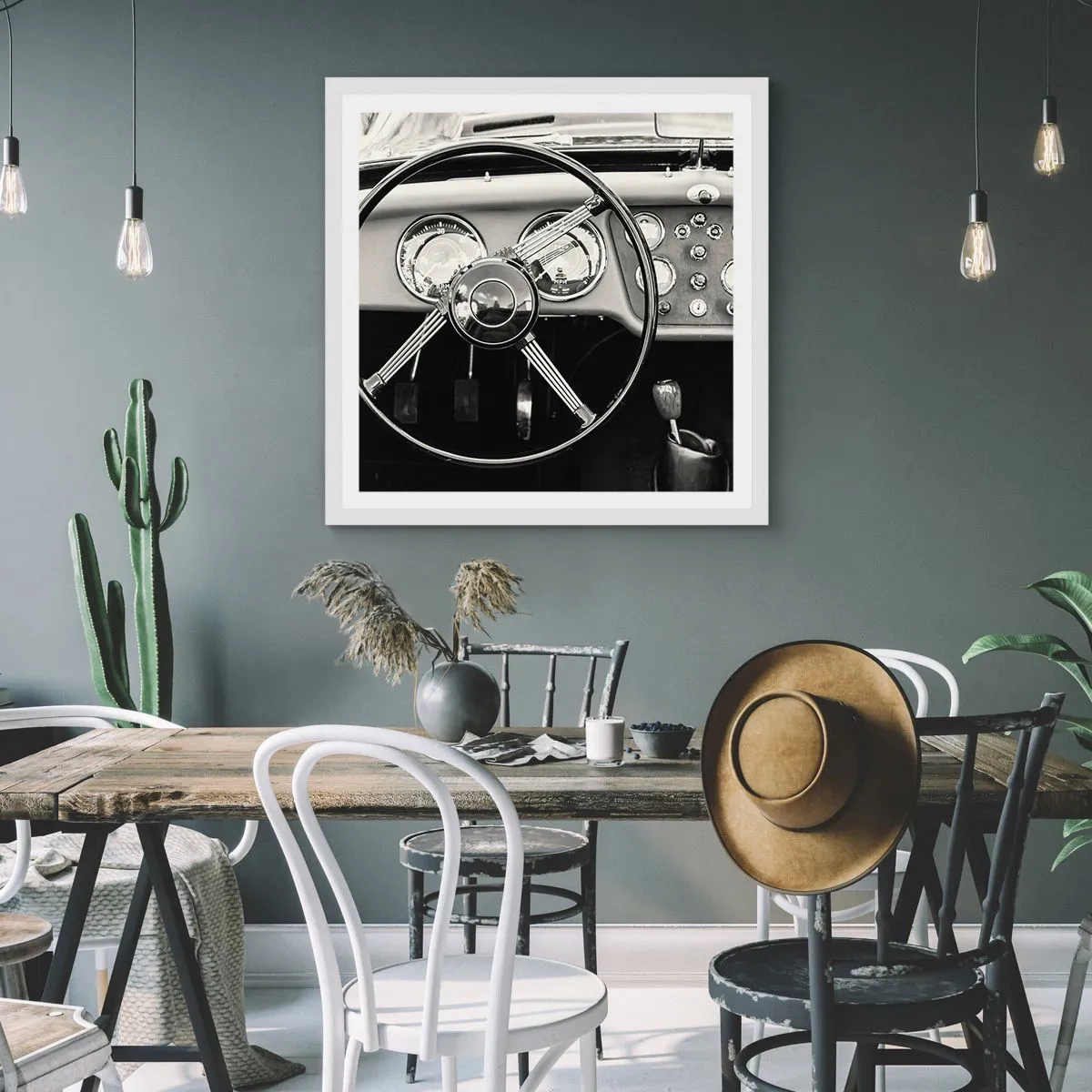 Pôster em moldura branca - Um sonho de colecionador - 50x50 cm