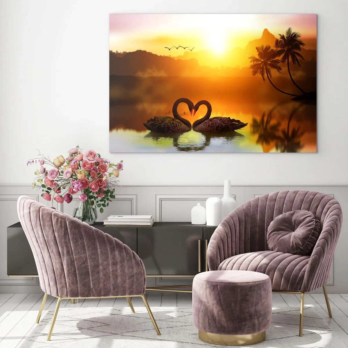 Quadro em vidro - Tudo para o casal - 100x70 cm
