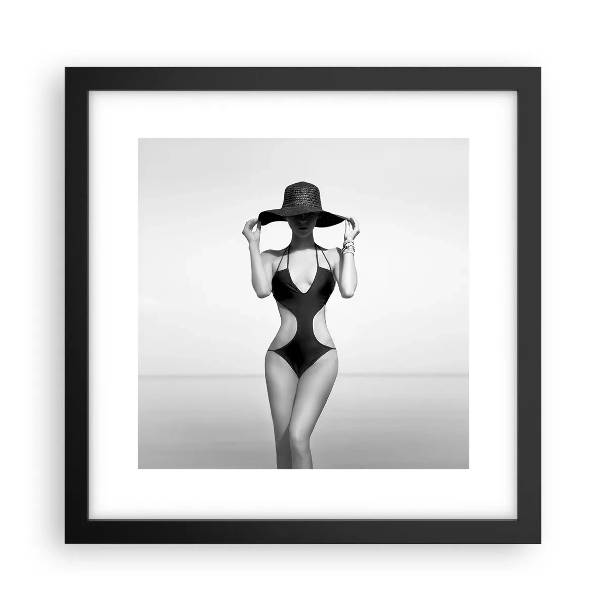 Pôster com moldura preta - Meu nome é: Elegância - 30x30 cm
