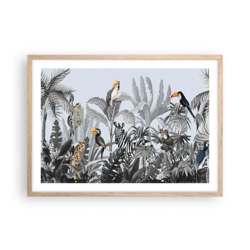 Pôster com moldura de carvalho claro - Conto de fadas africano - 70x50 cm