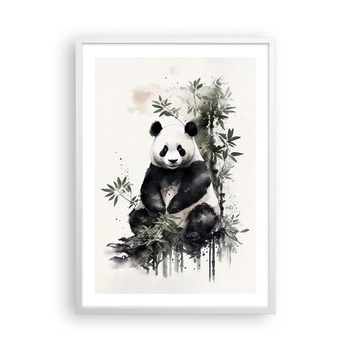 Pôster em moldura branca - Saudações da China - 50x70 cm