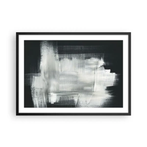 Pôster com moldura preta - Entrelaçado na vertical e horizontal - 70x50 cm