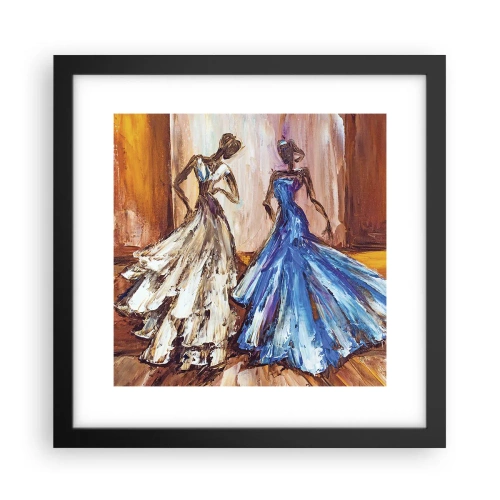 Pôster com moldura preta - Uma bela dupla - 30x30 cm