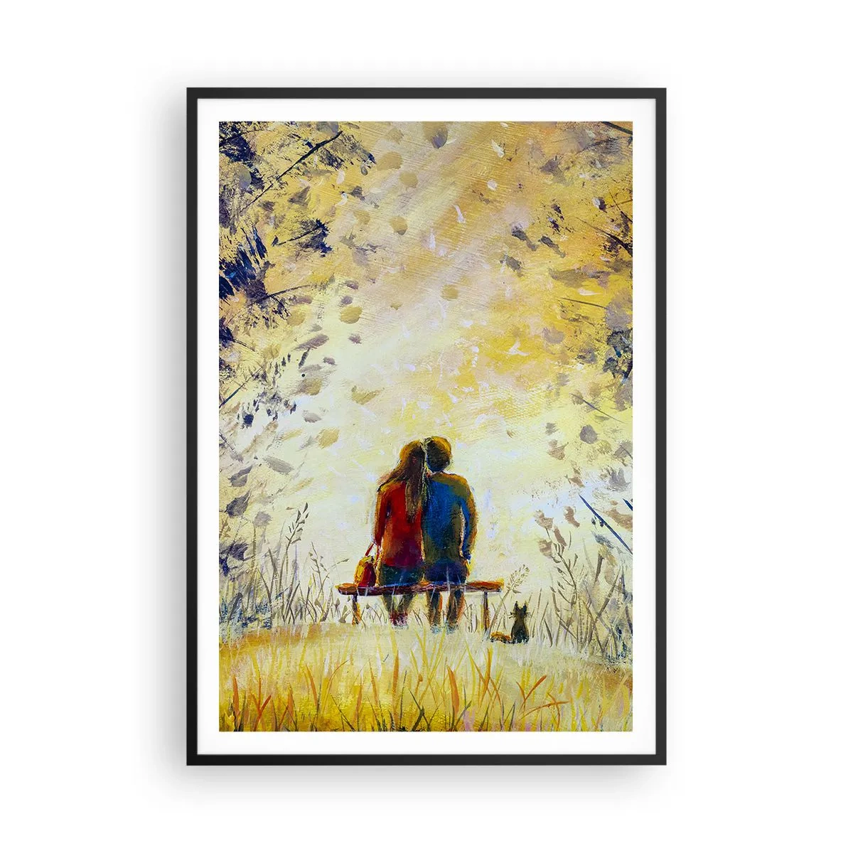 Pôster com moldura preta - Um momento mágico - 70x100 cm