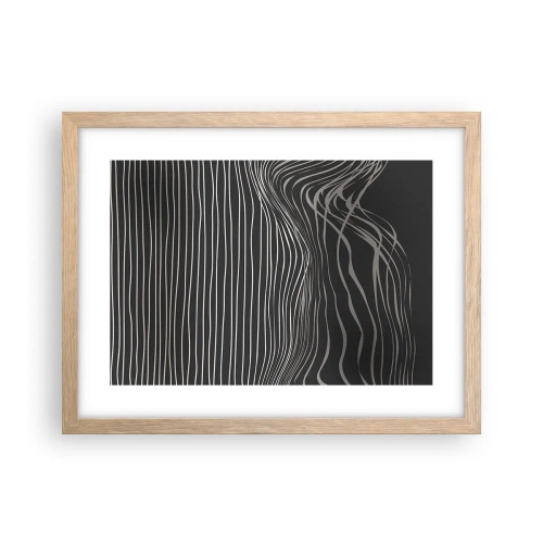 Pôster com moldura de carvalho claro - Ritmo e sotaque - 40x30 cm