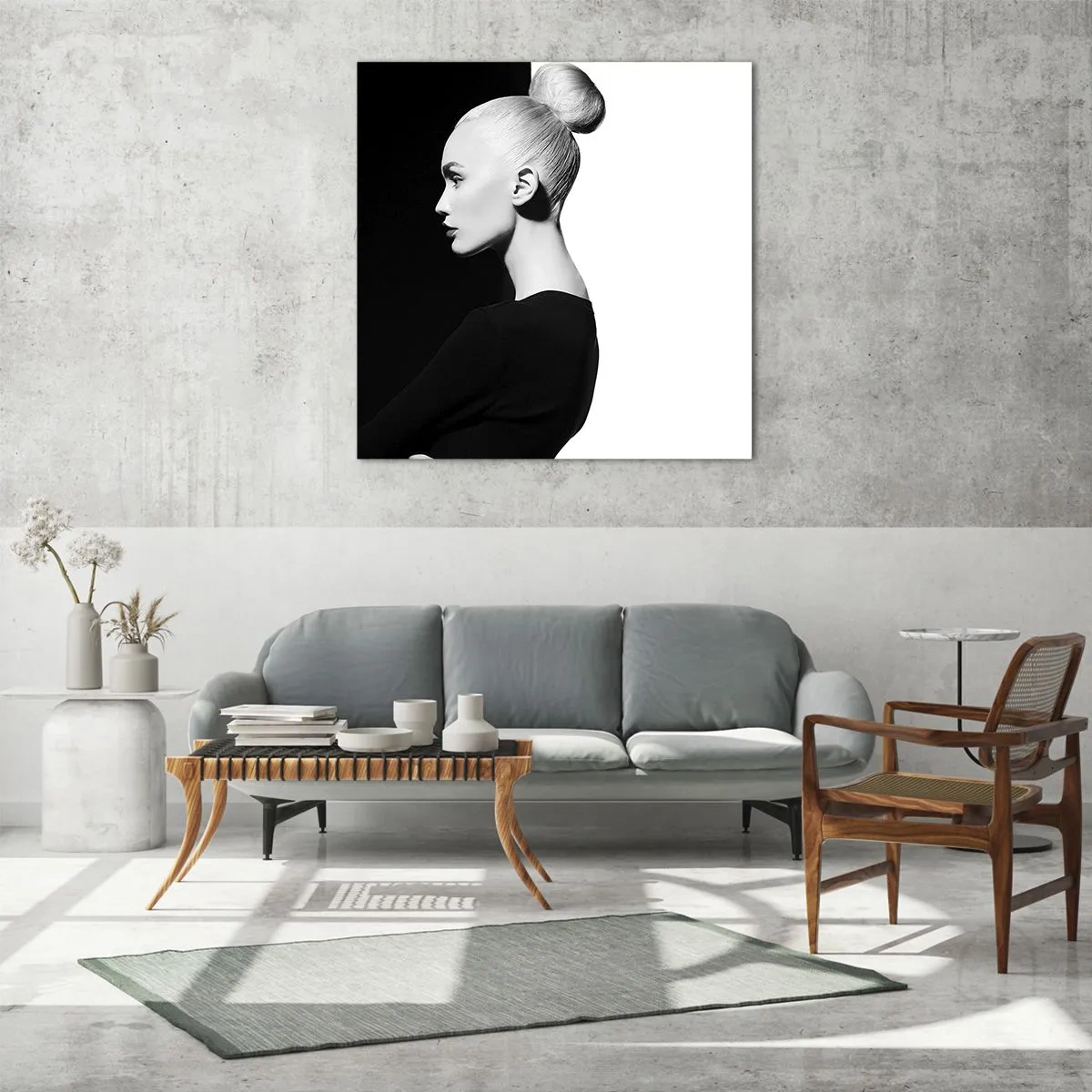 Quadro em vidro - Simplesmente mulher - 30x30 cm