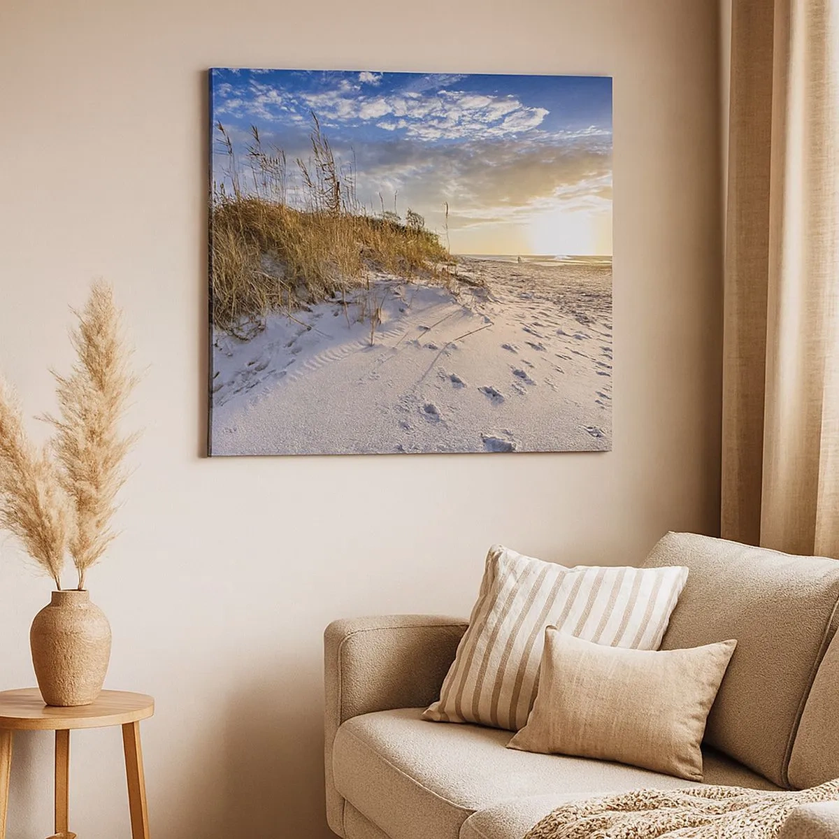 Quadro em tela - Um convite para um passeio - 30x30 cm