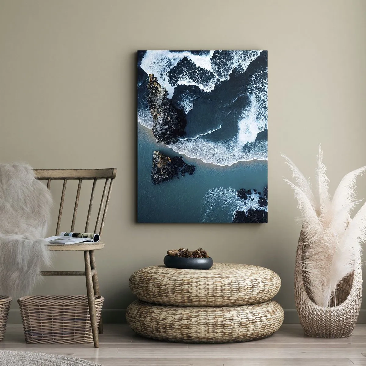 Quadro em tela - Envolto em ondas - 50x70 cm