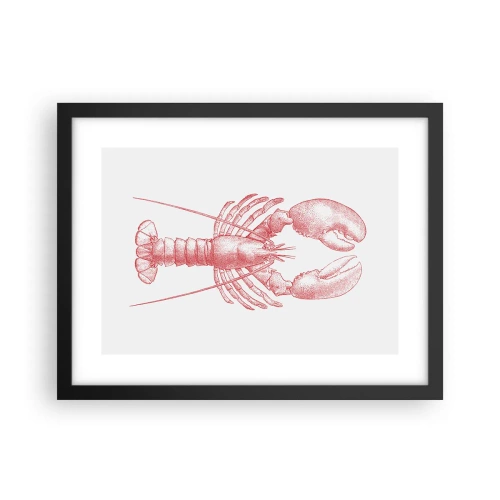 Pôster com moldura preta - Uma lagosta digna de Homero - 40x30 cm