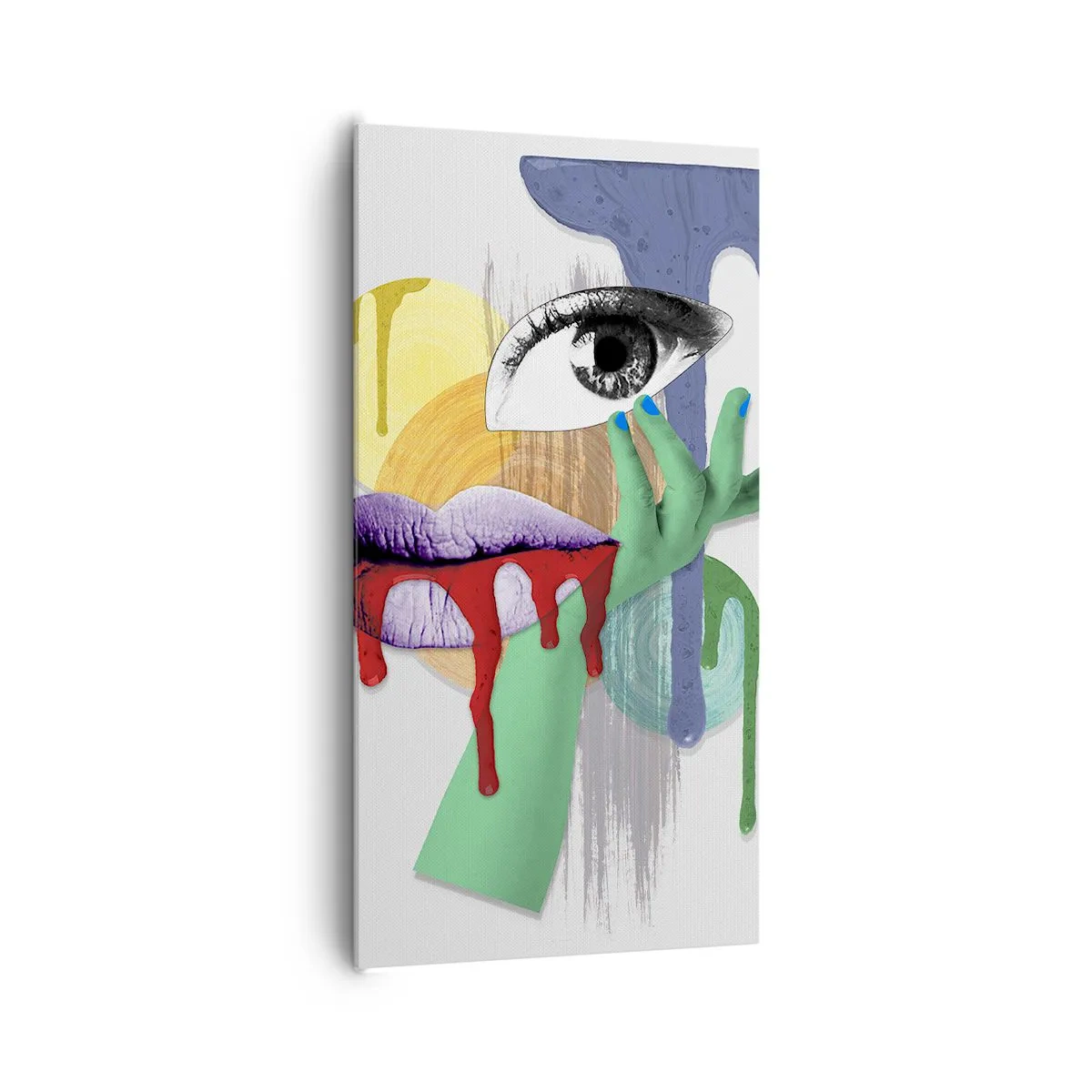 Quadro em tela - Retrato desconstruído - 65x120 cm