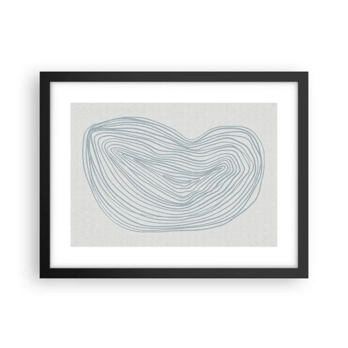 Pôster com moldura preta - Deixe cair o sorriso - 40x30 cm