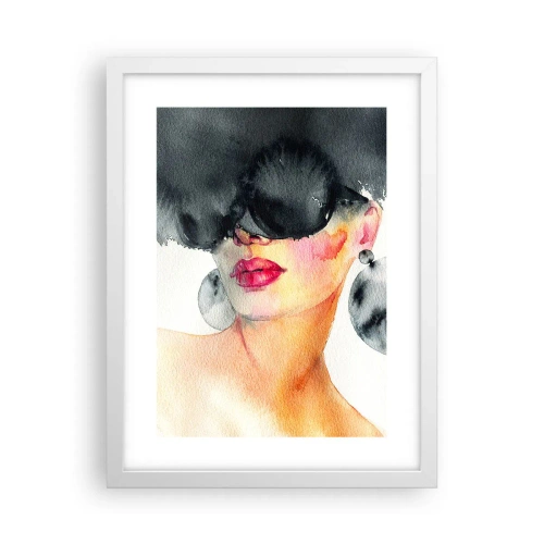 Pôster em moldura branca - O segredo da elegância - 30x40 cm