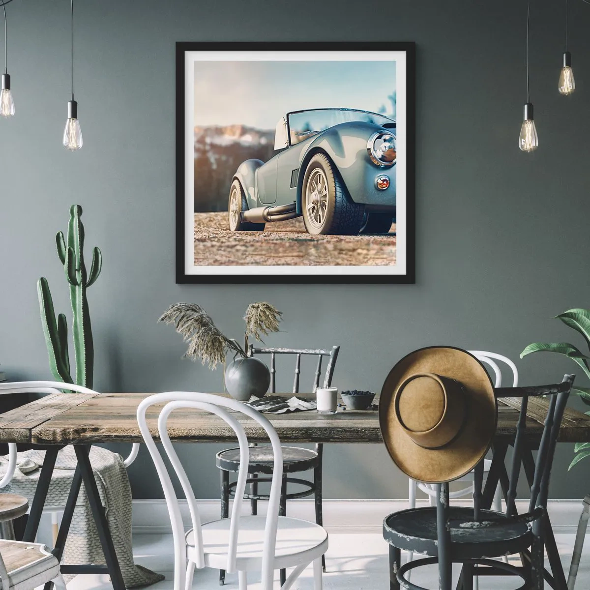 Pôster com moldura preta - Porque o estilo conta - 50x50 cm