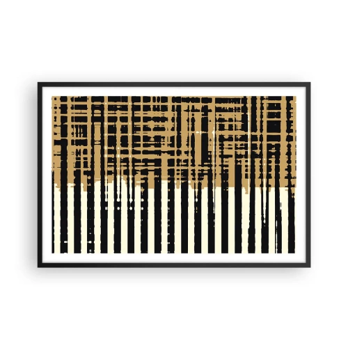 Pôster com moldura preta - Abstração arquitetónica - 91x61 cm