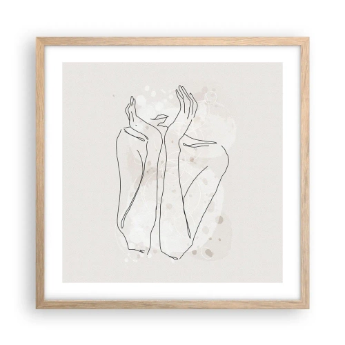 Pôster com moldura de carvalho claro - Momento de sonho - 50x50 cm