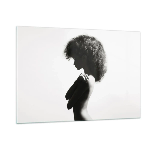 Quadro em vidro - Como uma flor em um caule fino - 120x80 cm