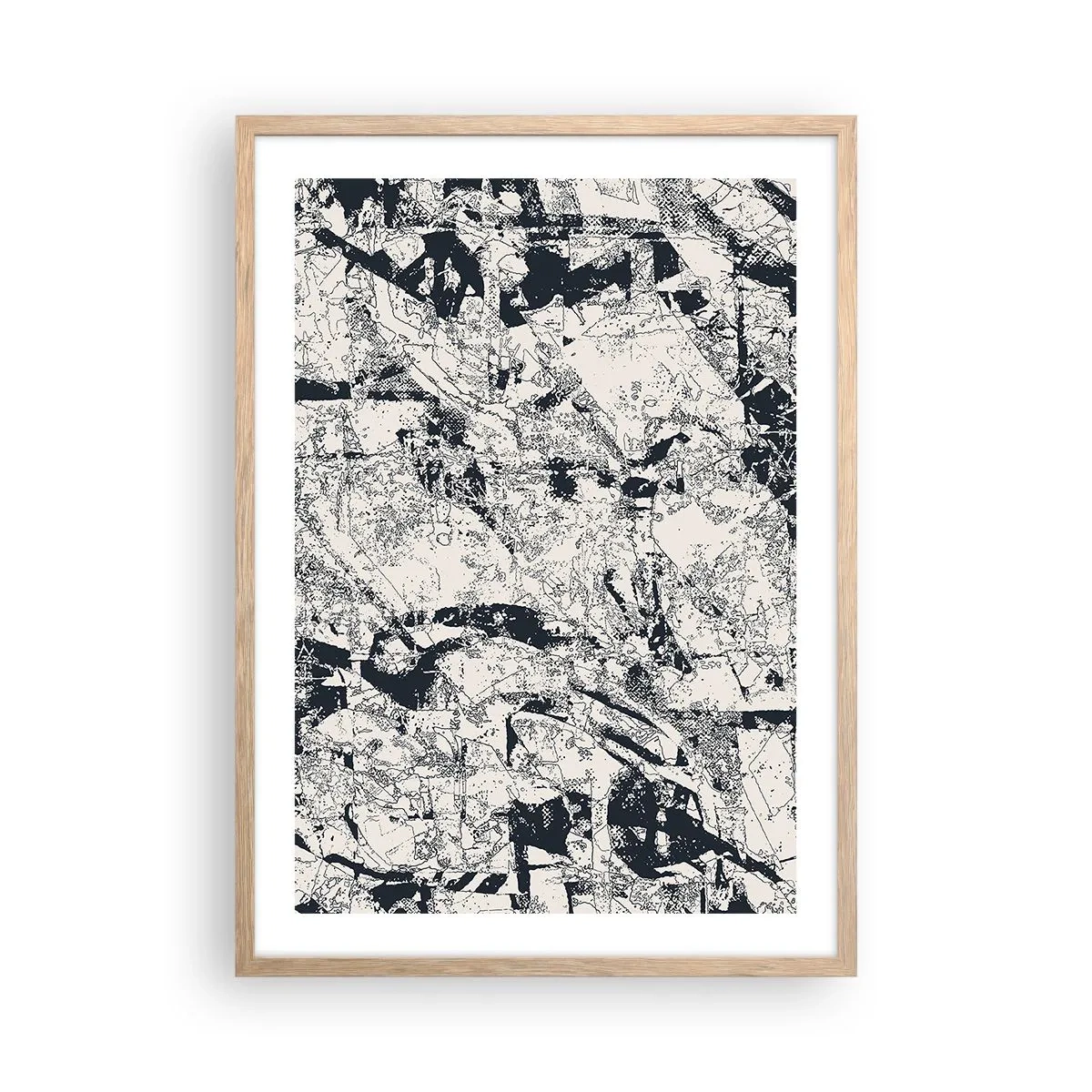 Pôster com moldura de carvalho claro - Interpenetração de opostos - 50x70 cm