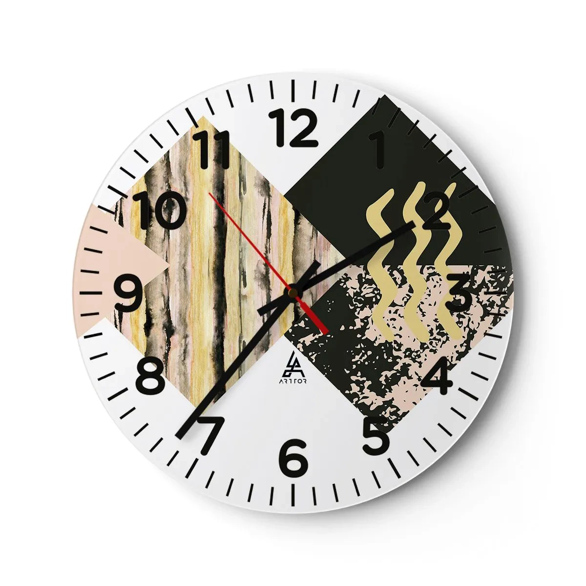 Relógio de parede - Relógio em vidro - Não é tão simples assim - 40x40 cm
