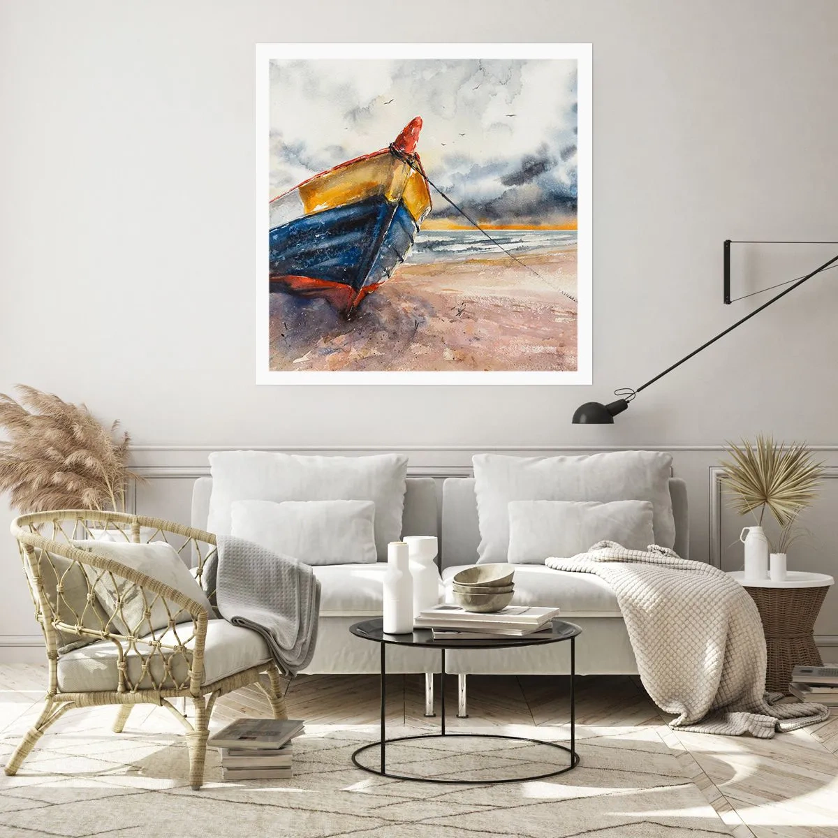 Pôster - Descanse na costa - 60x60 cm