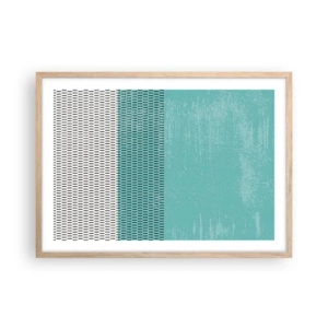 Pôster com moldura de carvalho claro - Composição equilibrada - 70x50 cm