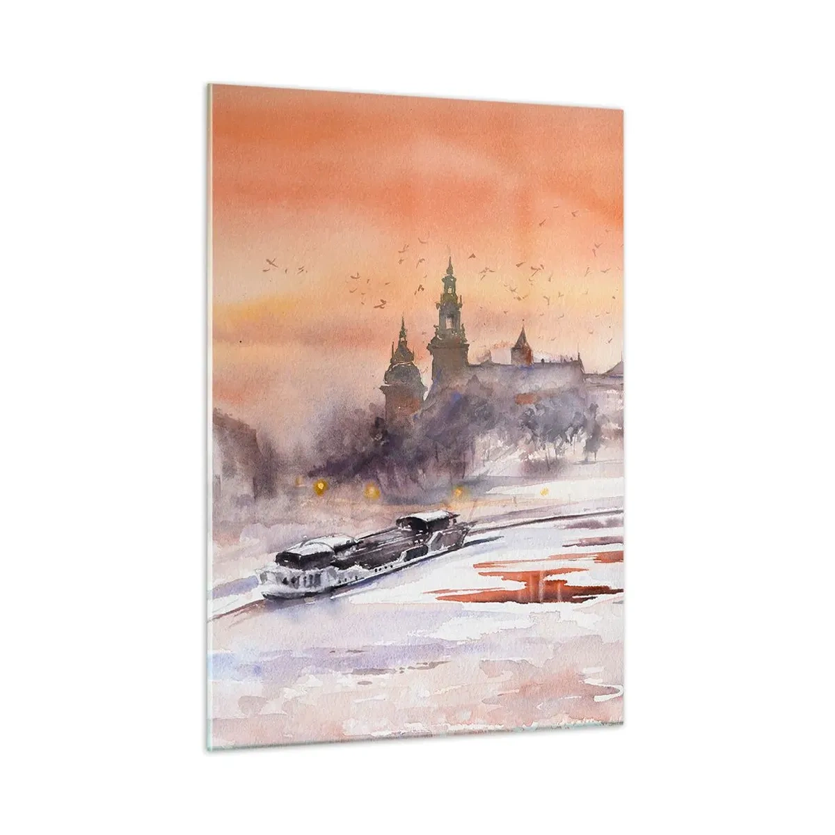 Quadro em vidro - Pôr do sol real - 50x70 cm