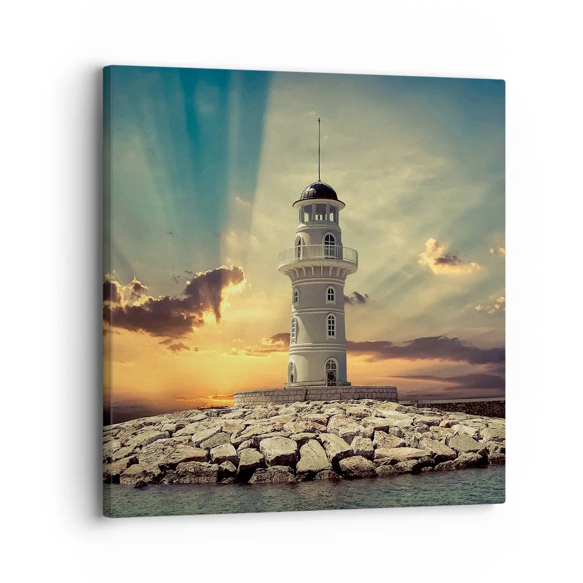 Quadro em tela - Luz - Bondade - Beleza - 30x30 cm