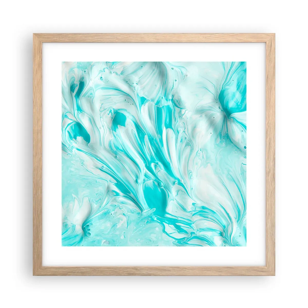 Pôster com moldura de carvalho claro - Juntos para sempre - 40x40 cm