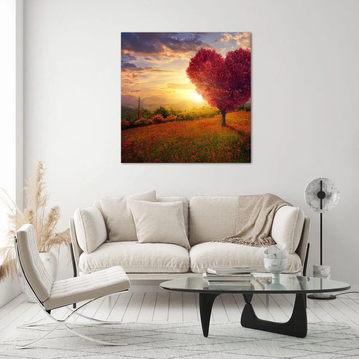 Quadro em vidro - De tocar o coração - 50x50 cm