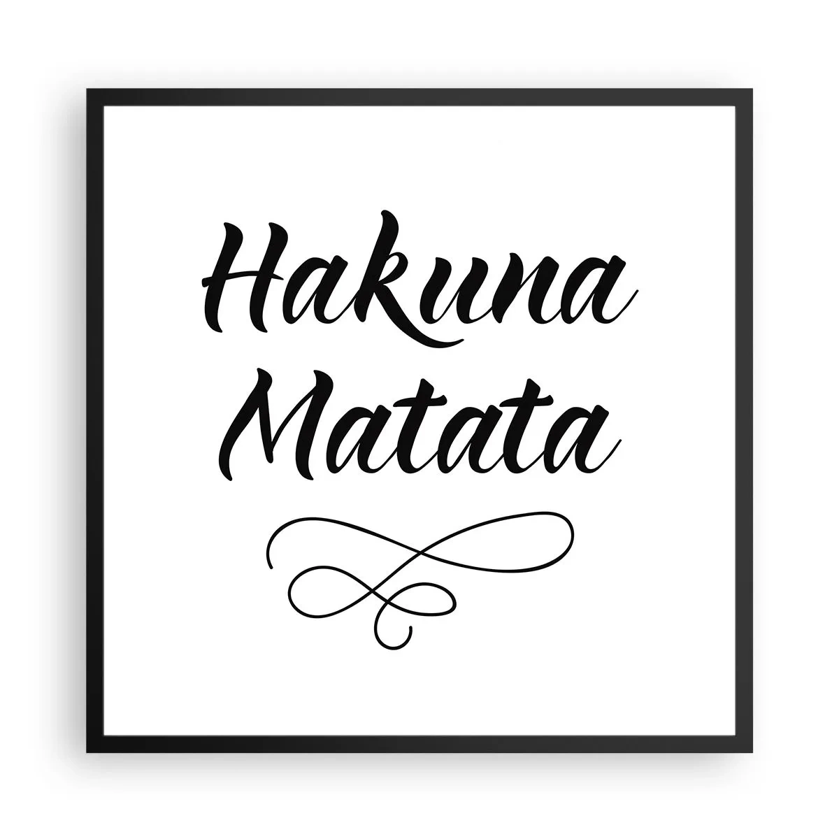 Pôster com moldura preta - O melhor conselho - 60x60 cm