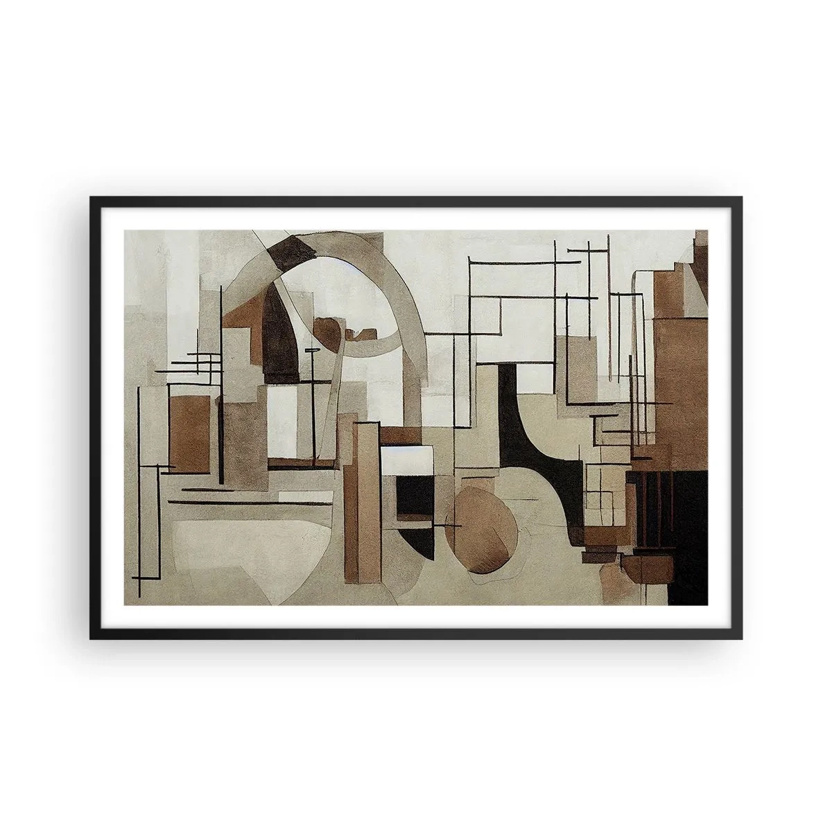 Pôster com moldura preta - Paisagem urbana 2.0 - 91x61 cm