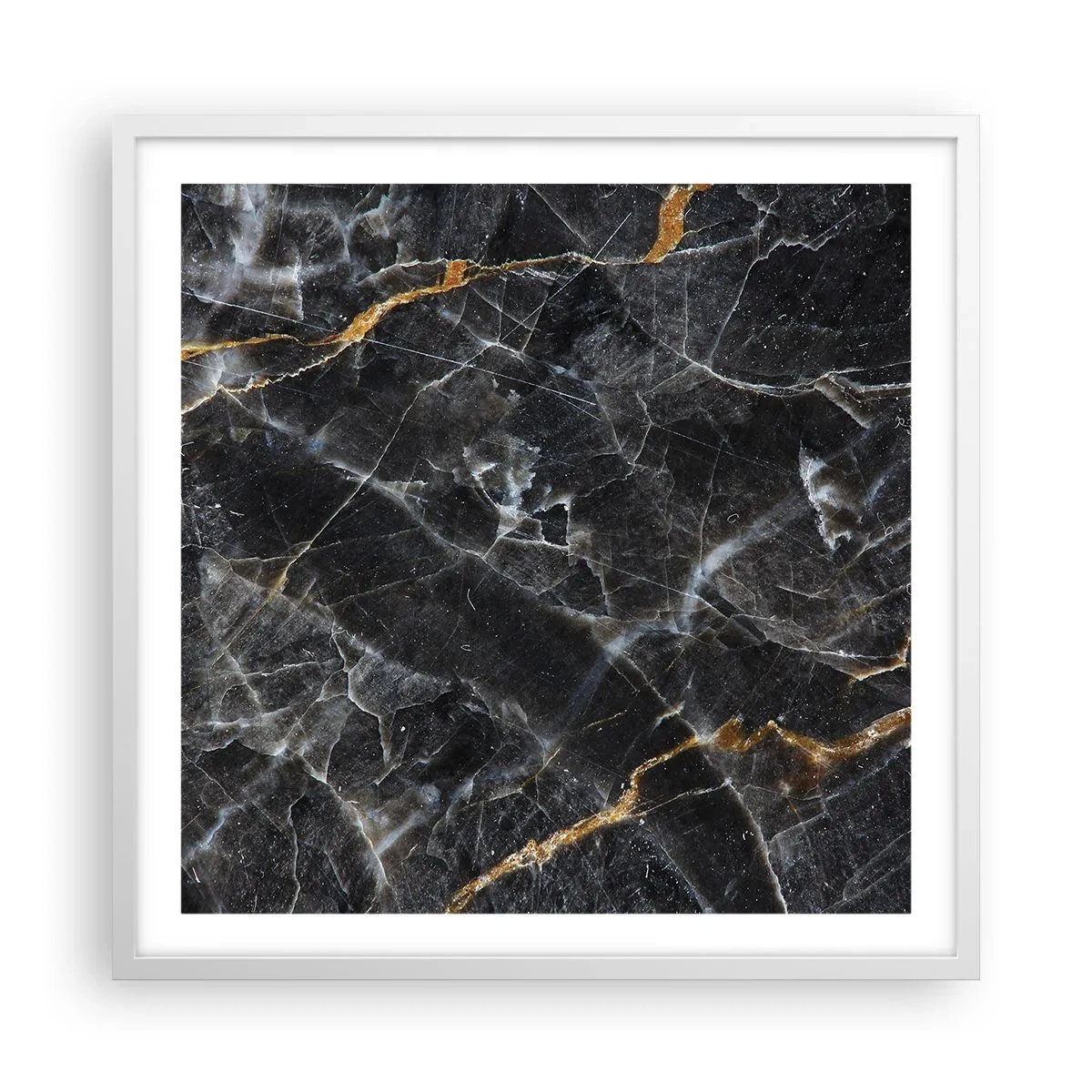 Pôster em moldura branca - A vida interior da pedra - 60x60 cm