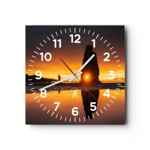 Relógio de parede - Relógio em vidro - Só você e a natureza - 40x40 cm