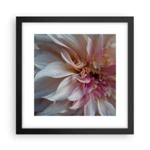 Pôster com moldura preta - Frescor florescente - 30x30 cm