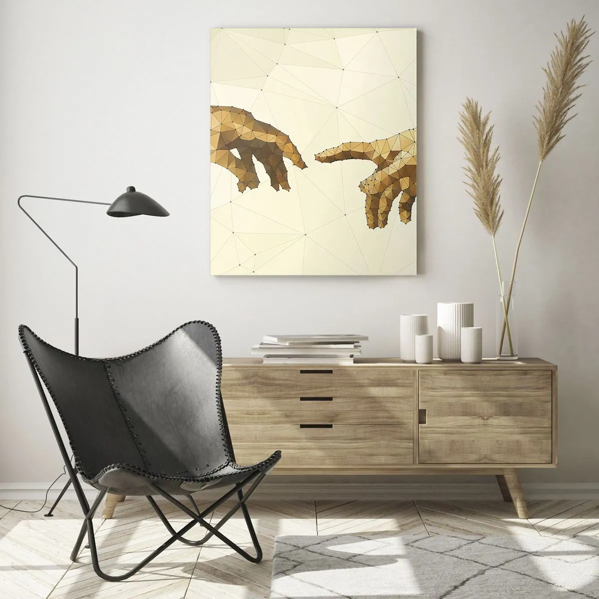 Quadro em vidro - Geometria divina - 50x70 cm