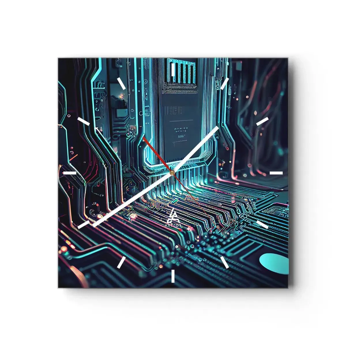 Relógio de parede - Relógio em vidro - Só estou a pensar... - 30x30 cm