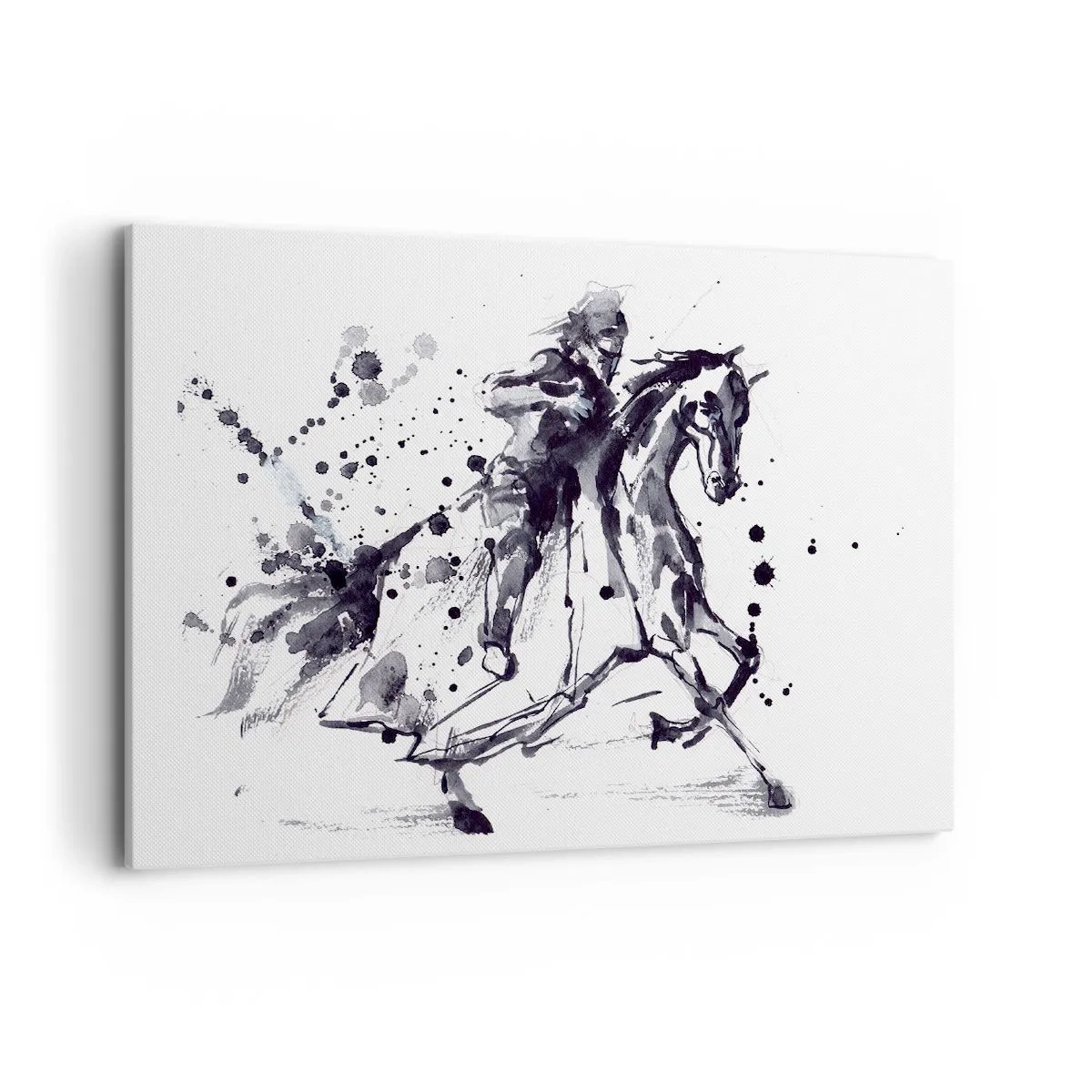 Quadro em tela - Cavaleiro Negro - 100x70 cm