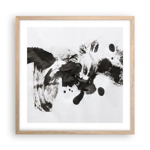 Pôster com moldura de carvalho claro - Existe um método para a loucura? - 50x50 cm