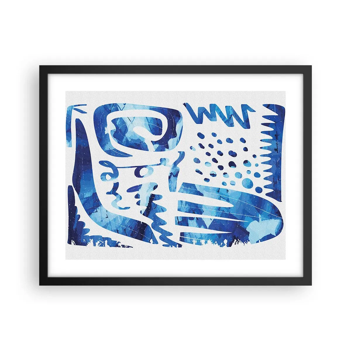 Pôster com moldura preta - Voltar às raízes - 50x40 cm