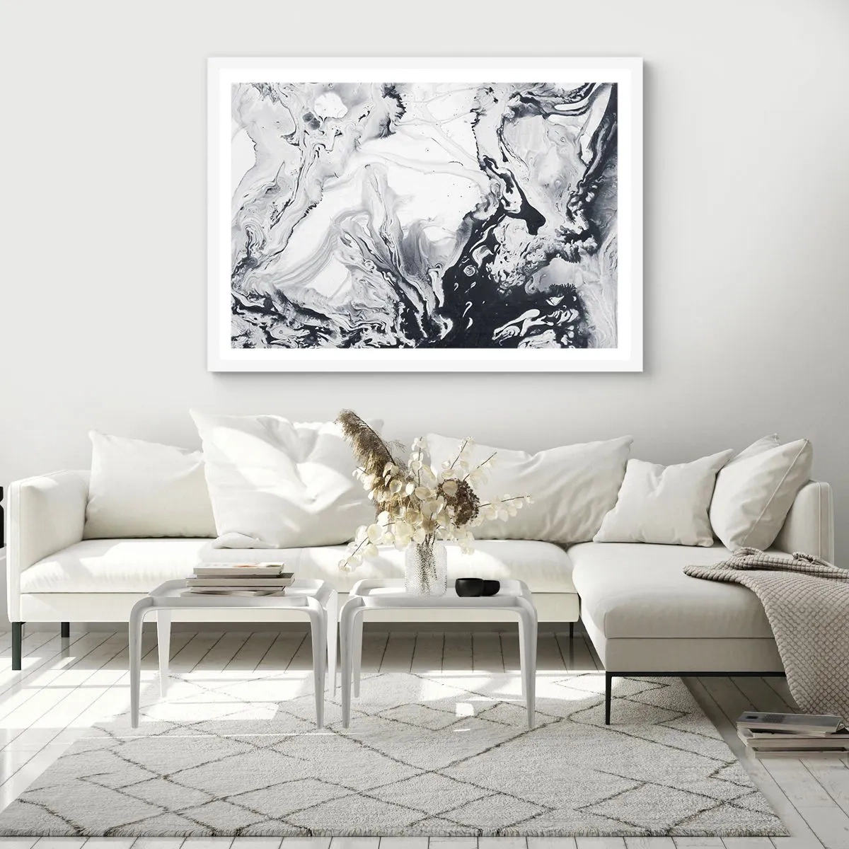 Pôster em moldura branca - O Interior da Terra - 91x61 cm